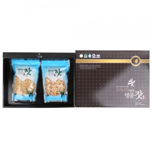 평창잣농원영농조합법인,5호 잣 선물세트 (백잣500g 황잣500g)