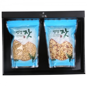 평창잣농원영농조합법인,5호 잣 선물세트 (백잣500g 황잣500g)