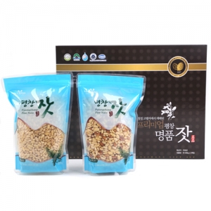 평창잣농원영농조합법인,5호 잣 선물세트 (백잣500g 황잣500g)